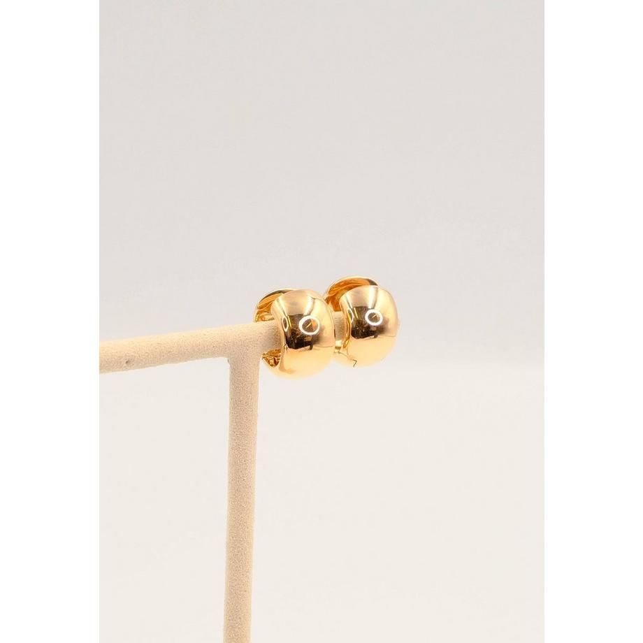 MUAU Schmuck  Charnière créole en or rose 750 cambrée 17x11mm 