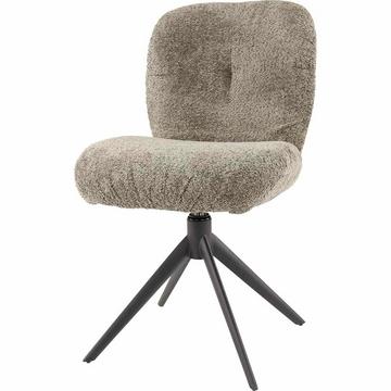 Sedia girevole comfort Bouclé tortora