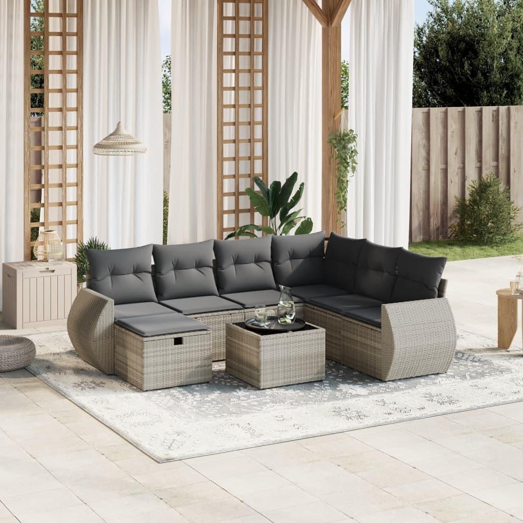 VidaXL set divano da giardino Polirattan  