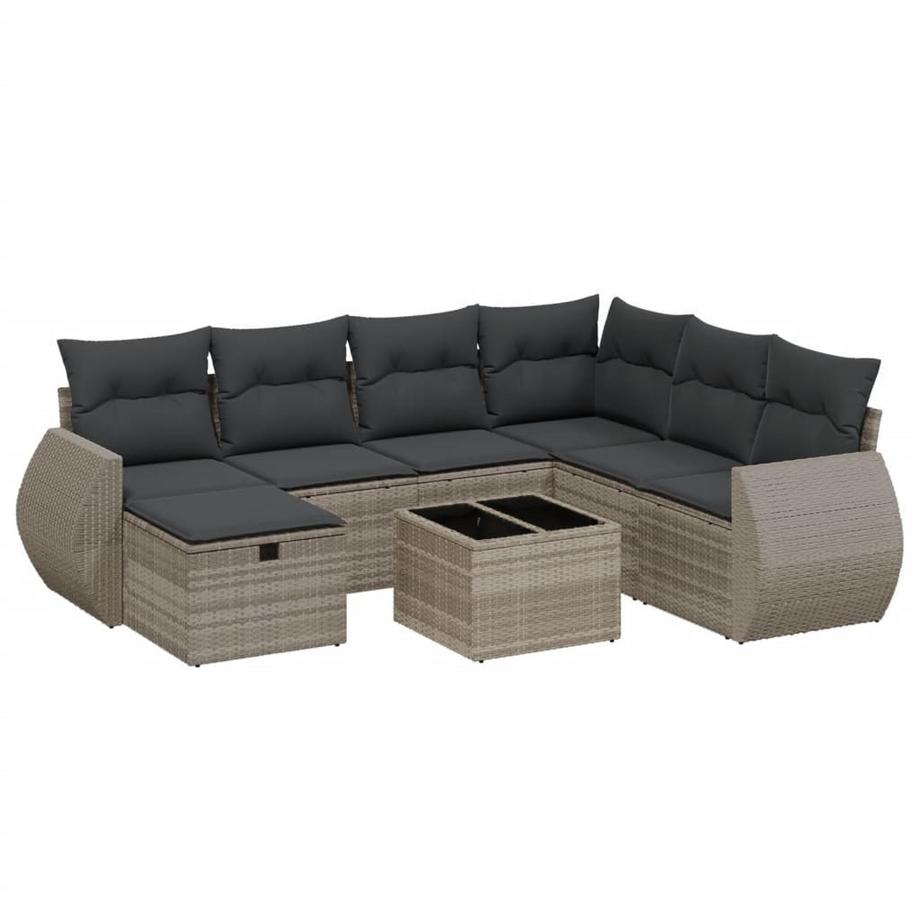 set divano da giardino Polirattan