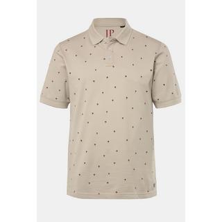 JP1880  Maglia polo di piqué con mezze maniche e stampa minimalista, fino alla tg. 8XL 