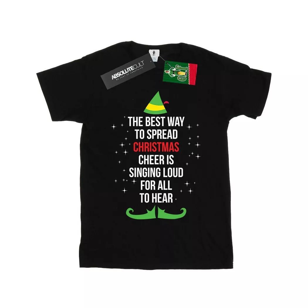 Elf - Christmas Cheer TShirt, für Damen, Schwarz, Größe XL