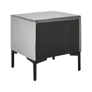 Beliani Comodino 2 cassetti en Velluto Glamour SEZANNE  