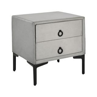 Beliani Comodino 2 cassetti en Velluto Glamour SEZANNE  