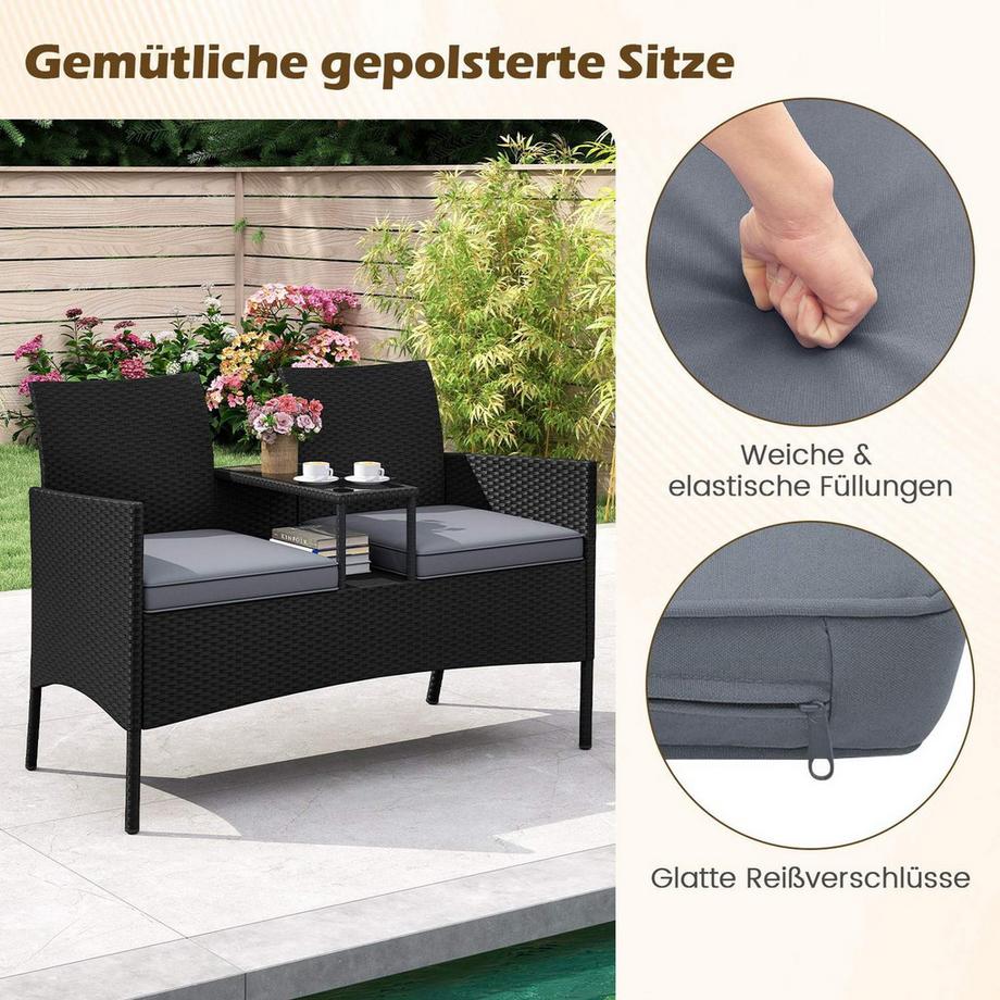 Northix Ensemble de canapé d'extérieur avec table  