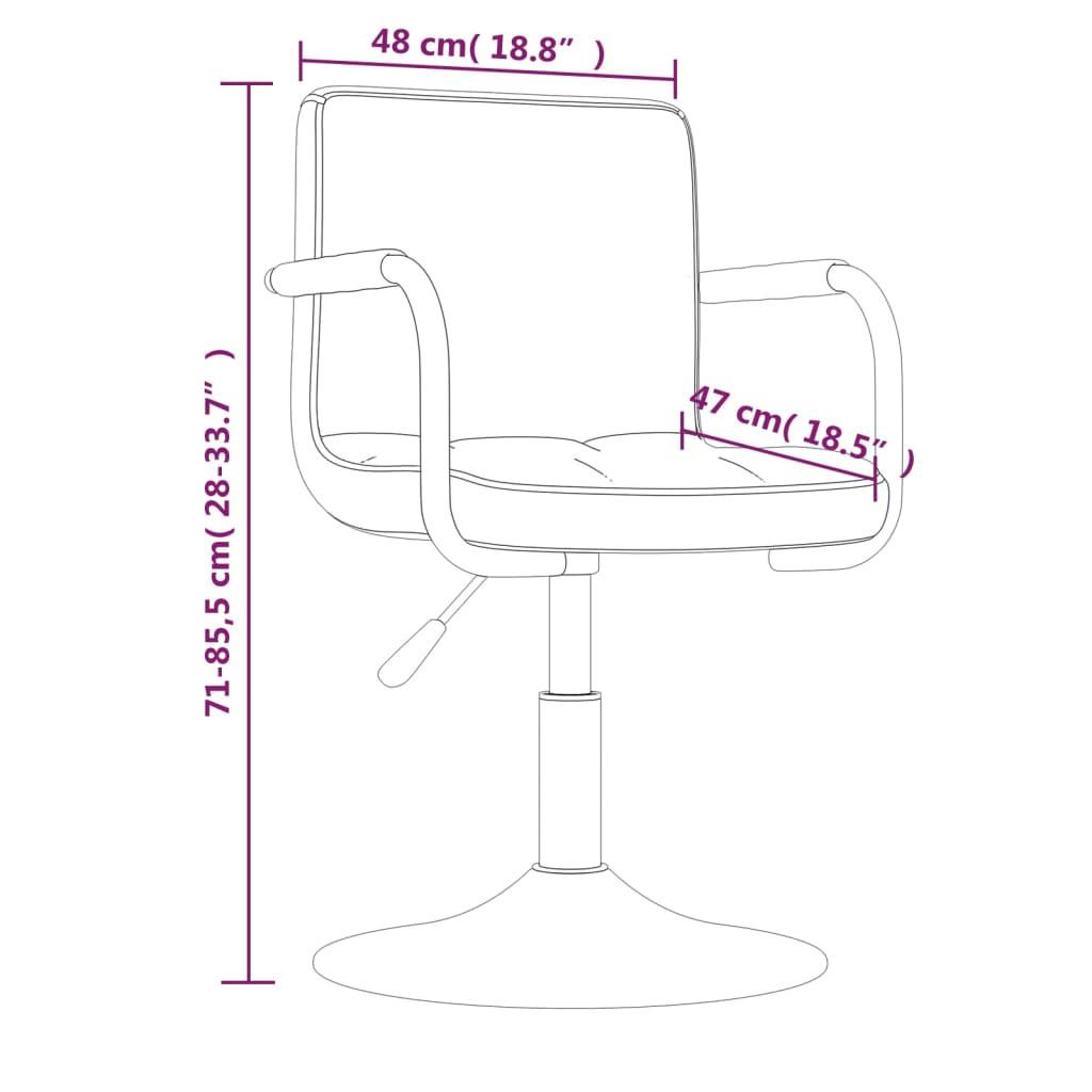 VidaXL Tabouret de bar velours  