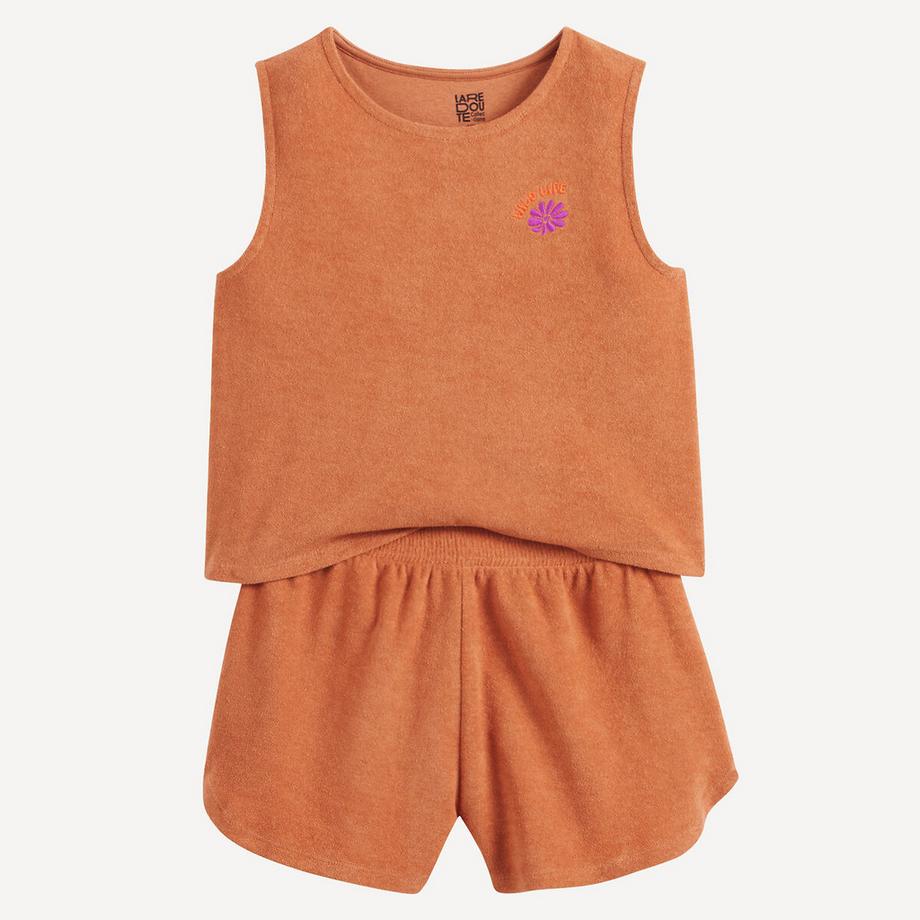 La Redoute Collections  Zweiteiliges Set T-Shirt und Shorts aus Frottee 