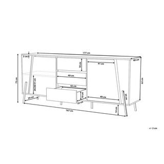 Beliani Sideboard aus Spanplatte Modern BLACKPOOL  