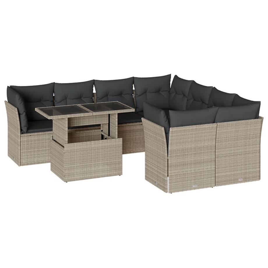set divano da giardino Polirattan
