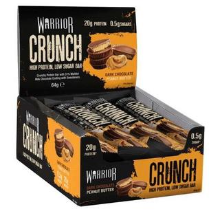 GladiatorFit  Crunch Bar 64g Warrior Riegel (Packung mit 12 Stück) | Erdnuss-Schokolade 