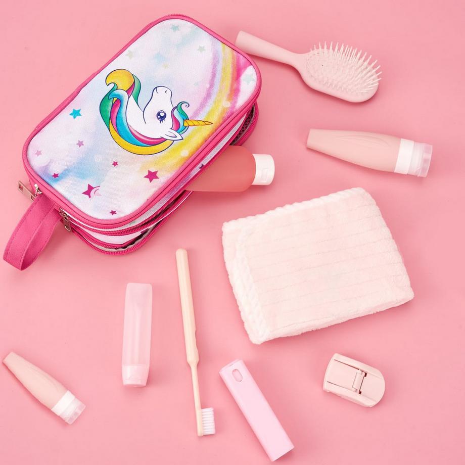 Only-bags.store Trousse de Toilette Enfant à Suspendre Licorne  