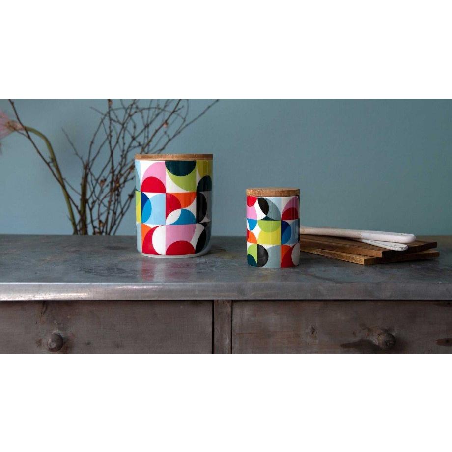 Remember  Boîte en porcelaine Solena avec couvercle en bambou 