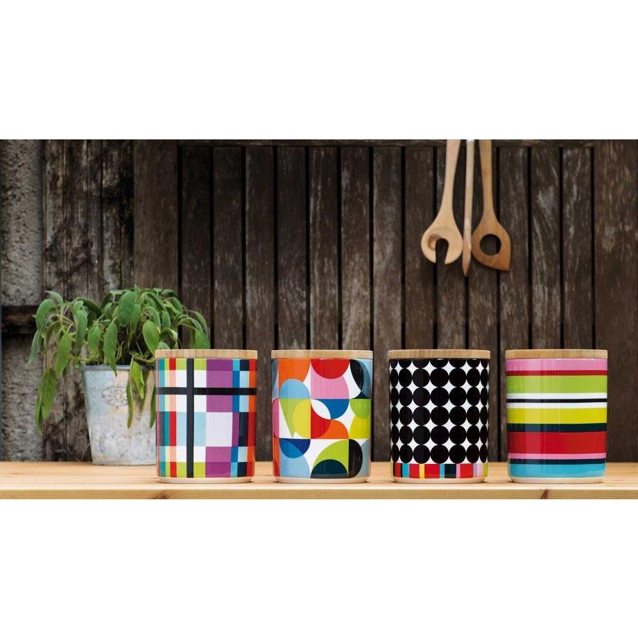 Remember  Boîte en porcelaine Solena avec couvercle en bambou 