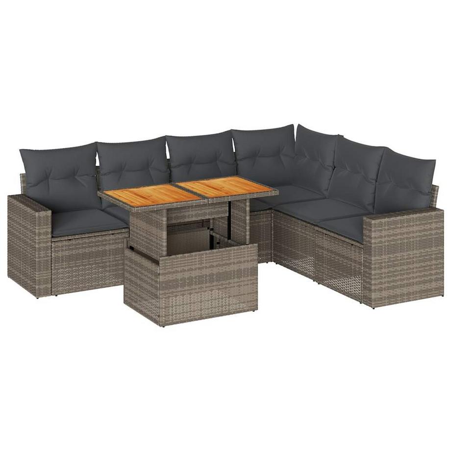 set di divani da giardino Polirattan