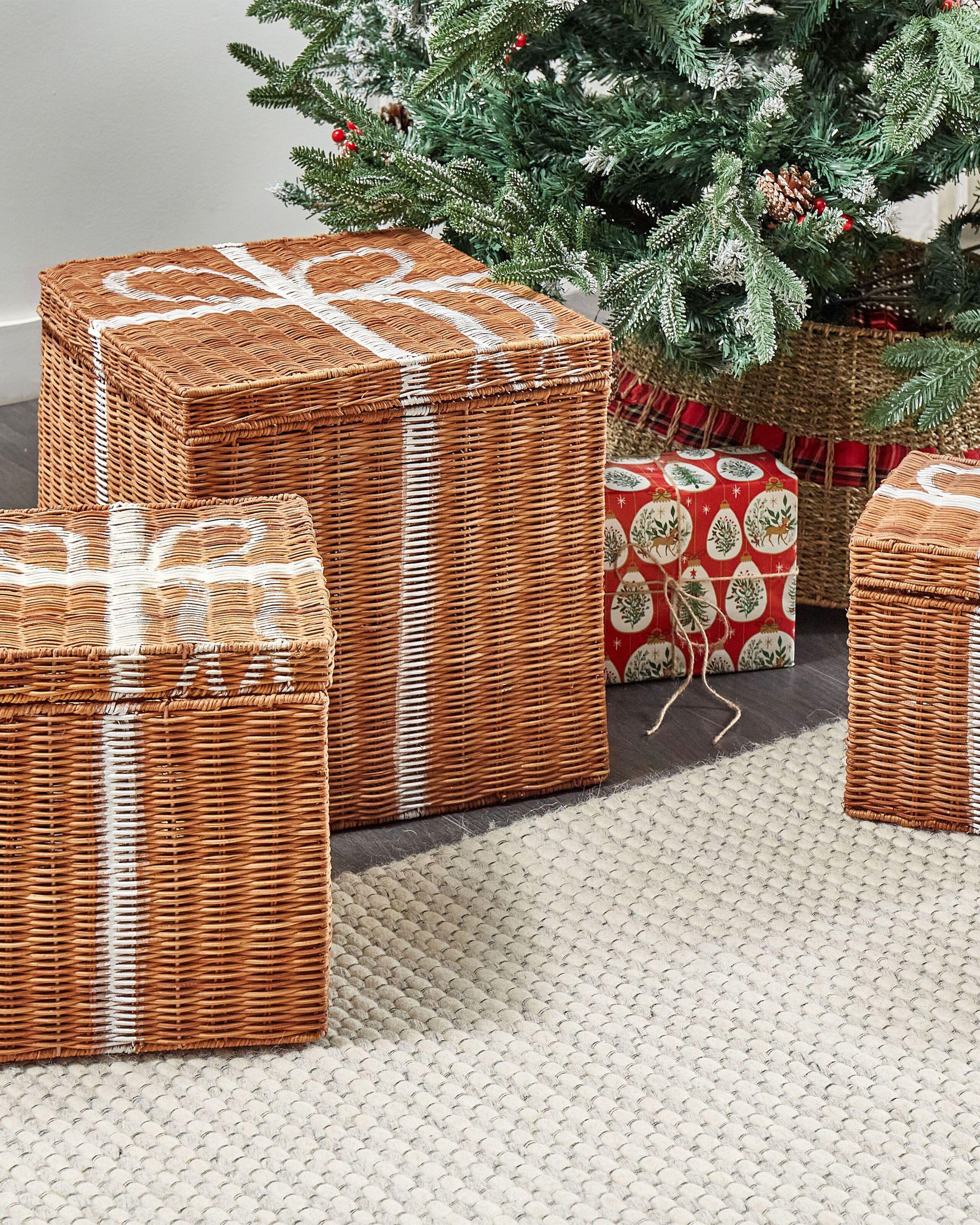 Beliani Decorazioni en Rattan Rustico CADEAU  