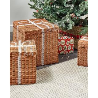 Beliani Decorazioni en Rattan Rustico CADEAU  