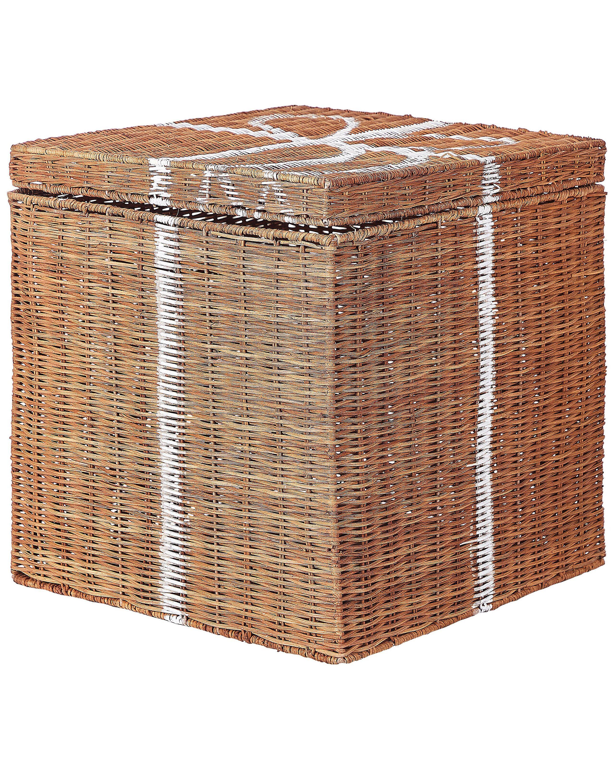 Beliani Korb en Rotin Rustique CADEAU  