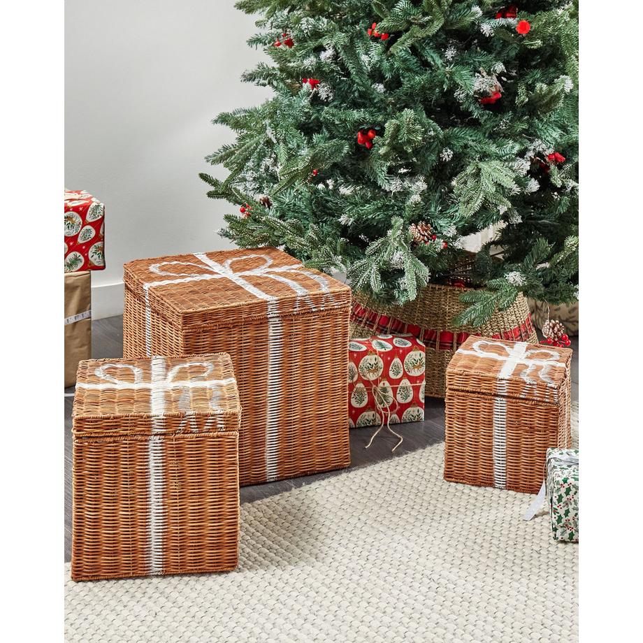 Beliani Korb en Rattan Rustico CADEAU  