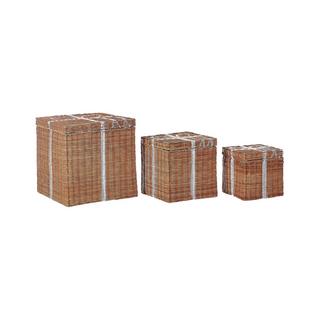 Beliani Decorazioni en Rattan Rustico CADEAU  