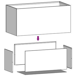 VidaXL Jardinière acier  