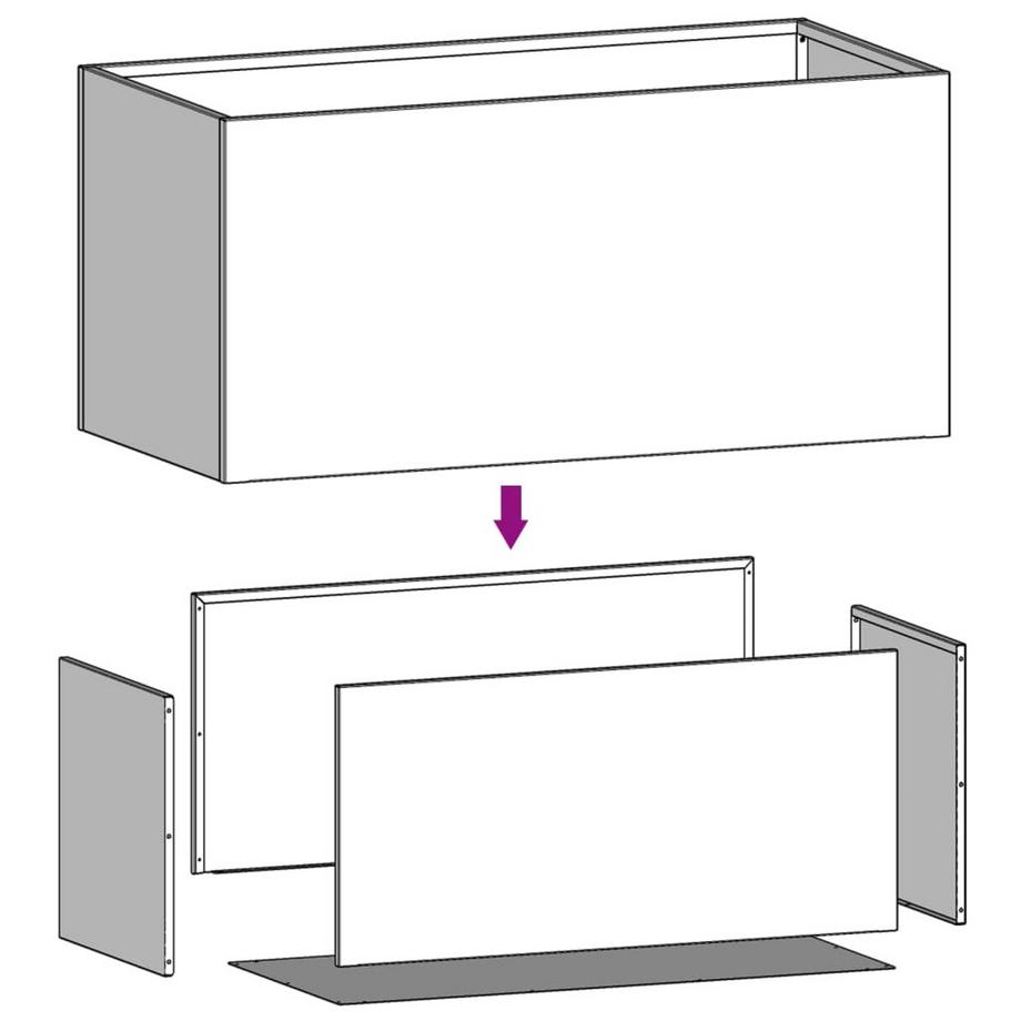 VidaXL Pflanzgefäß stahl  