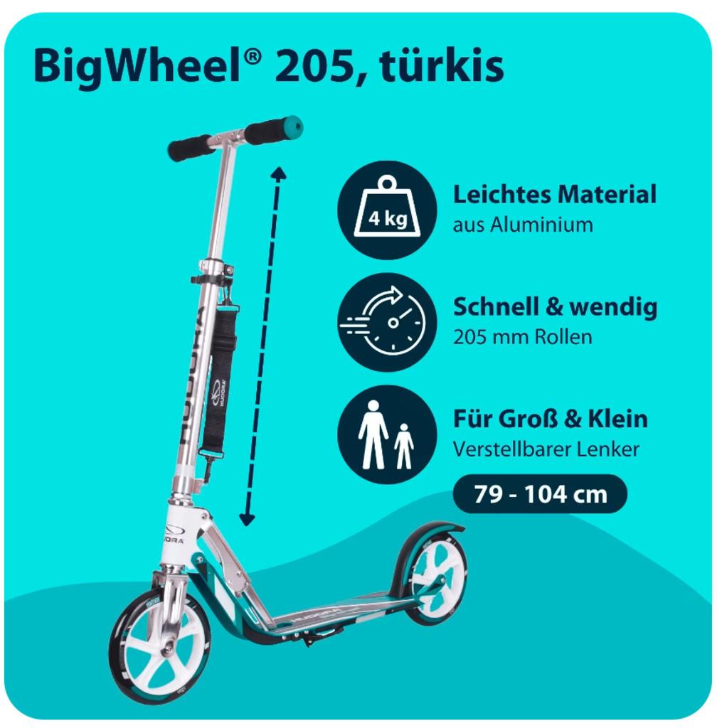 HUDORA  Scooter Big Wheel 205 Türkis 