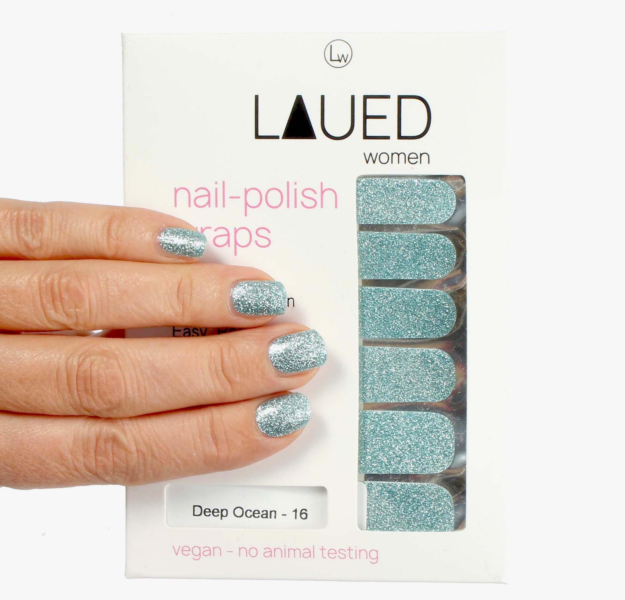 LAUED  films à ongles végétaliens solid glitter 