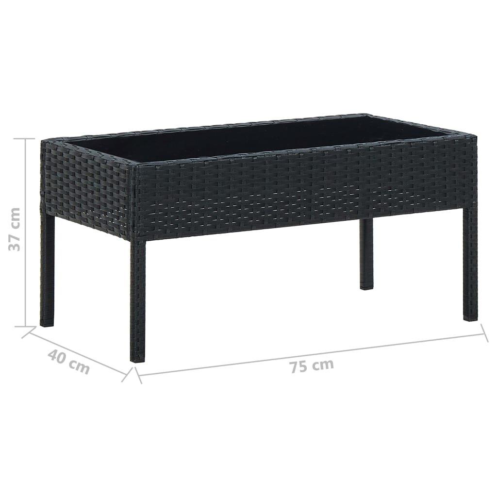 VidaXL Gartentisch poly-rattan  