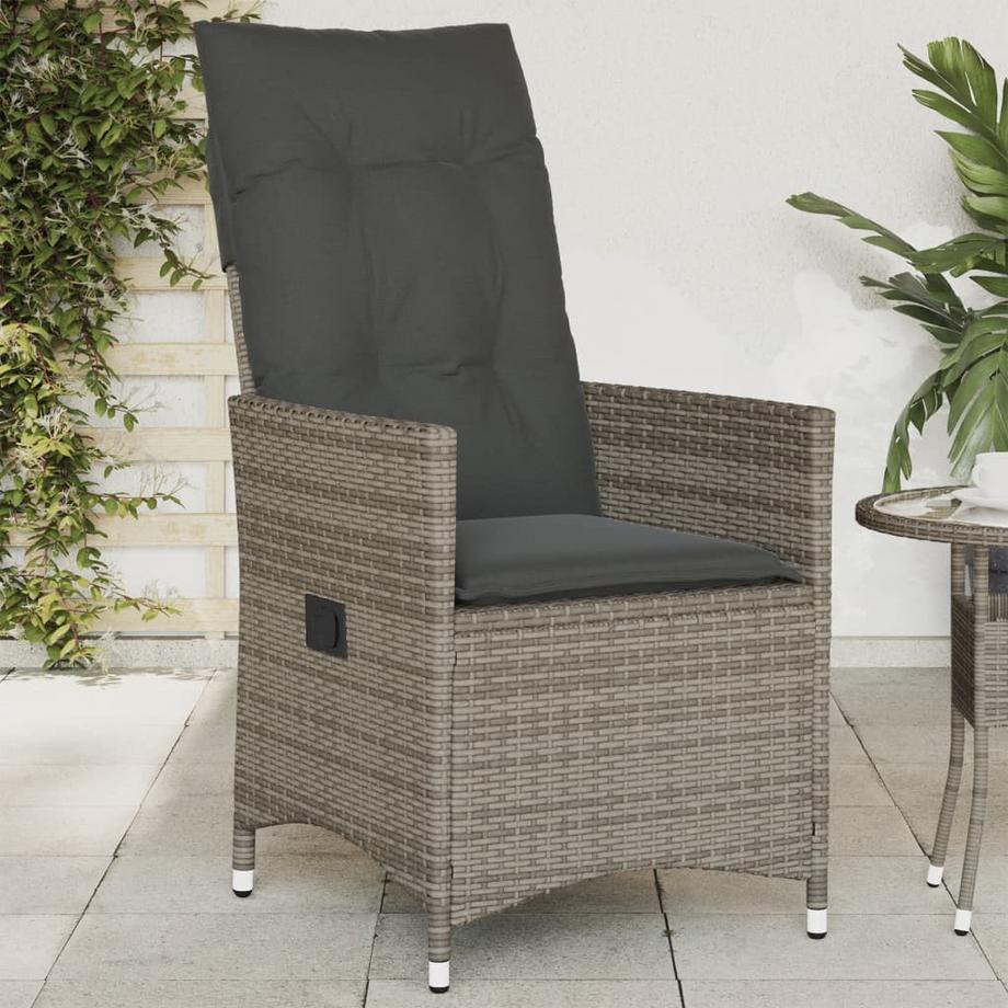 VidaXL Chaise de jardin inclinable rotin synthétique  