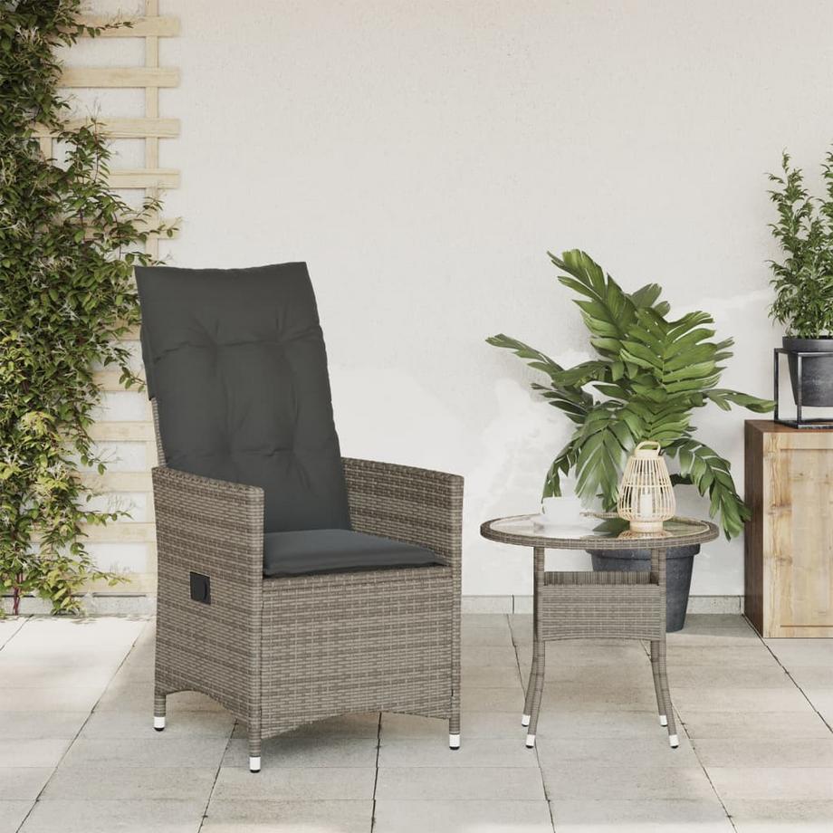 VidaXL Chaise de jardin inclinable rotin synthétique  