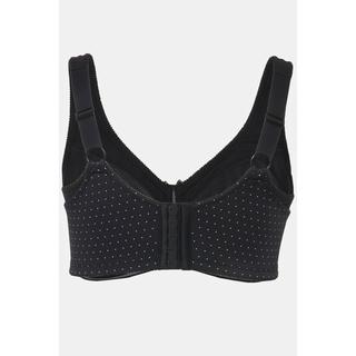 Ulla Popken  Soutien-gorge de maintien, sans armatures. Imprimé à pois. Bonnet C-F. 