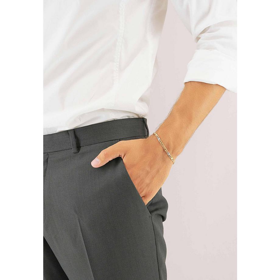 MUAU Schmuck  Bracelet 8er-Kette Bicolor Gelb-/Weissgold 750, 3.8mm, 19cm 