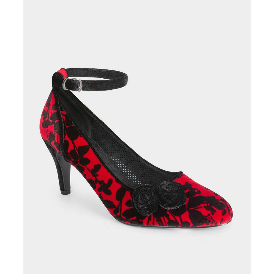 Joe Browns Samt Pumps mit Blumenmuster  