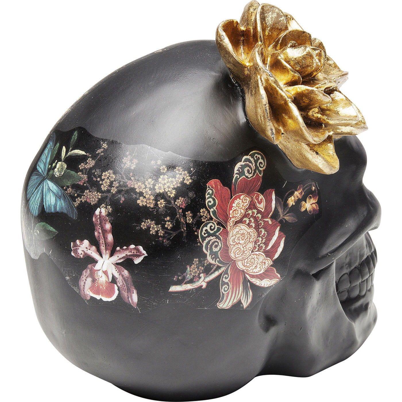 KARE Design Objet déco Flower Skull 22cm  