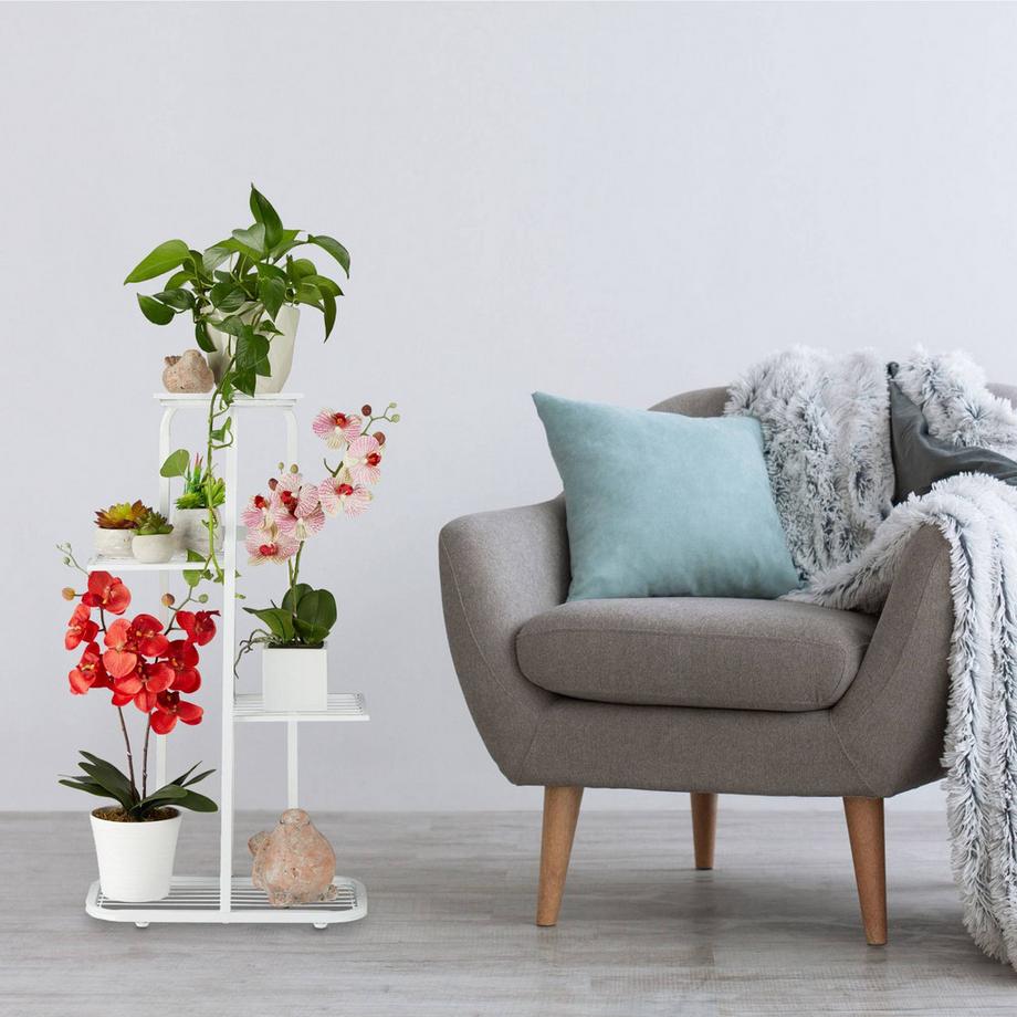 Northix Scaffale per piante in metallo a 4 livelli  