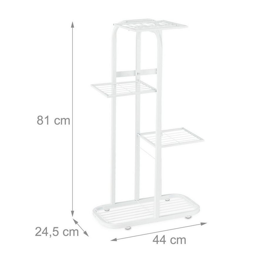 Northix Scaffale per piante in metallo a 4 livelli  