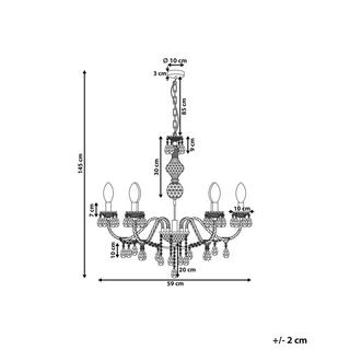 Beliani Lampe suspension en Matière synthétique Glamour KALANG  