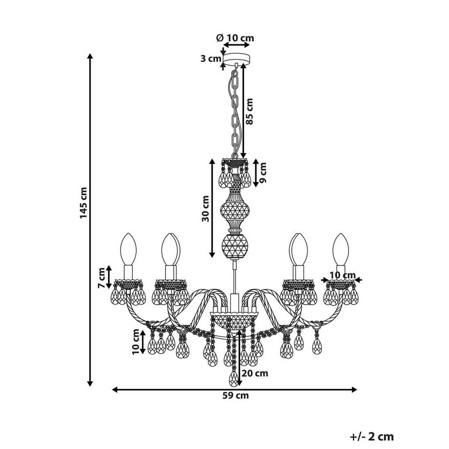 Beliani Lustre en Matière synthétique  KALANG  