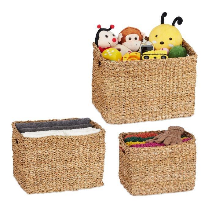 Northio panier de rangement en 3 parties en algues  