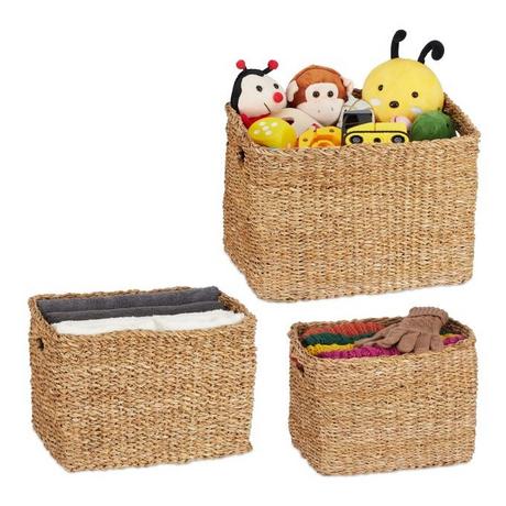 Northio panier de rangement en 3 parties en algues  