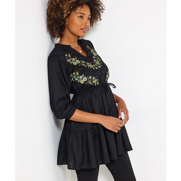 Robe tunique bohème brodée