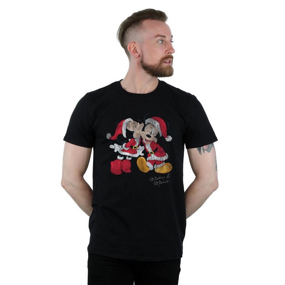 Disney Mickey et Minnie Christmas Kiss T-Shirt  