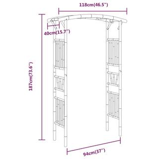 VidaXL  arco da giardino Fibra di bambù 