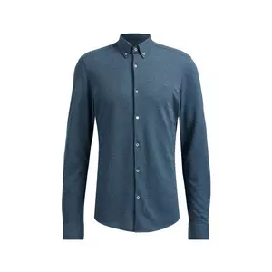 Herren-Slim-Fit-Hemd aus Piqué-Jersey