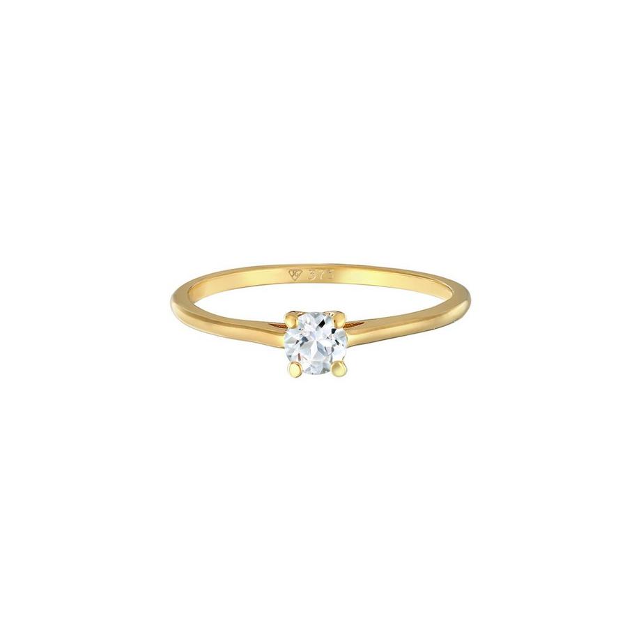 Elli  Ring Topas Solitär Verlobungsring 375 Gelbgold 