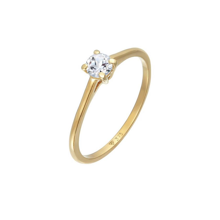 Bague Topas Solitär Verlobungsring 375 Gelbgold