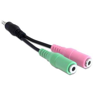 DeLock  DeLOCK 3.5mm/2 x 3.5mm cavo audio 0,12 m Multicolore 