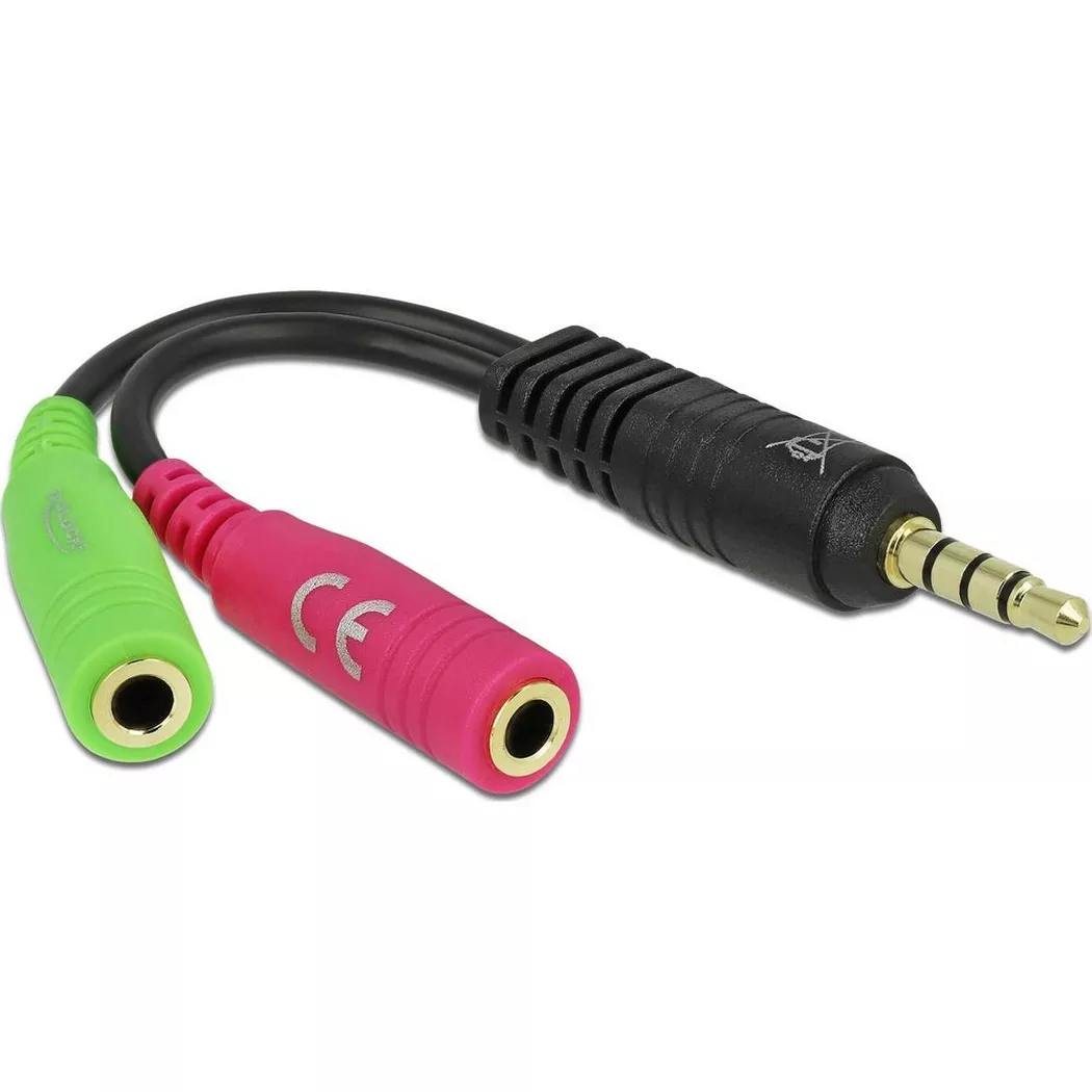 Delock Klinke 3,5mm m. > 2x Klinke 3,5mm w. 10cm