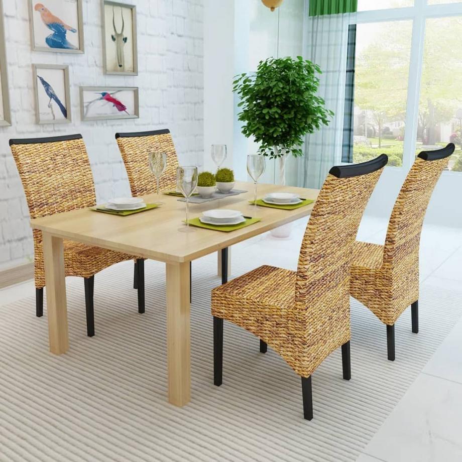 VidaXL Chaise à manger rotin synthétique  
