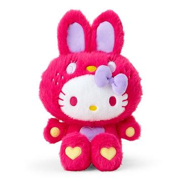 Hello Kitty Plush Colorful Bunny Red
